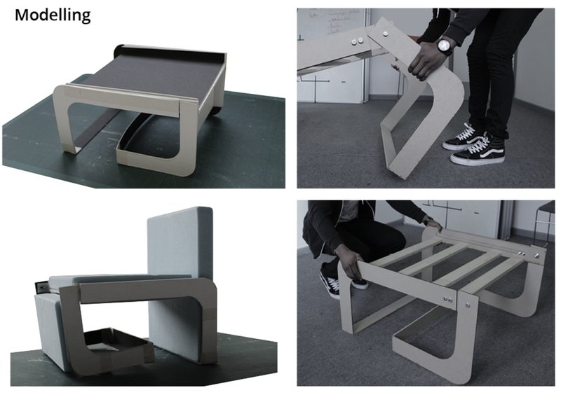 Early physical prototypes exploring structure, stability, and transformation logic.