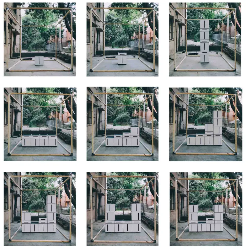 Full-scale prototype highlighting the clarity of form and modular composition.