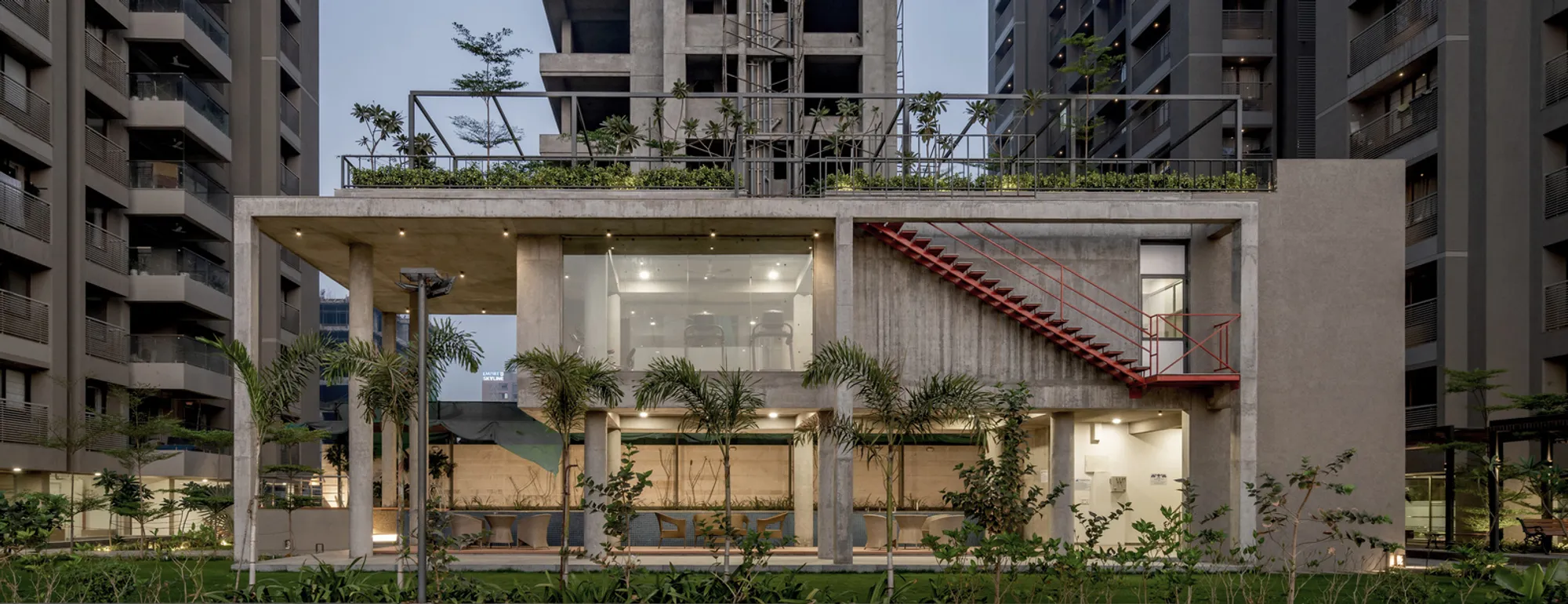 Concrete Shell Pavilion by UA Lab: A Sculptural Community Space in Ahmedabad