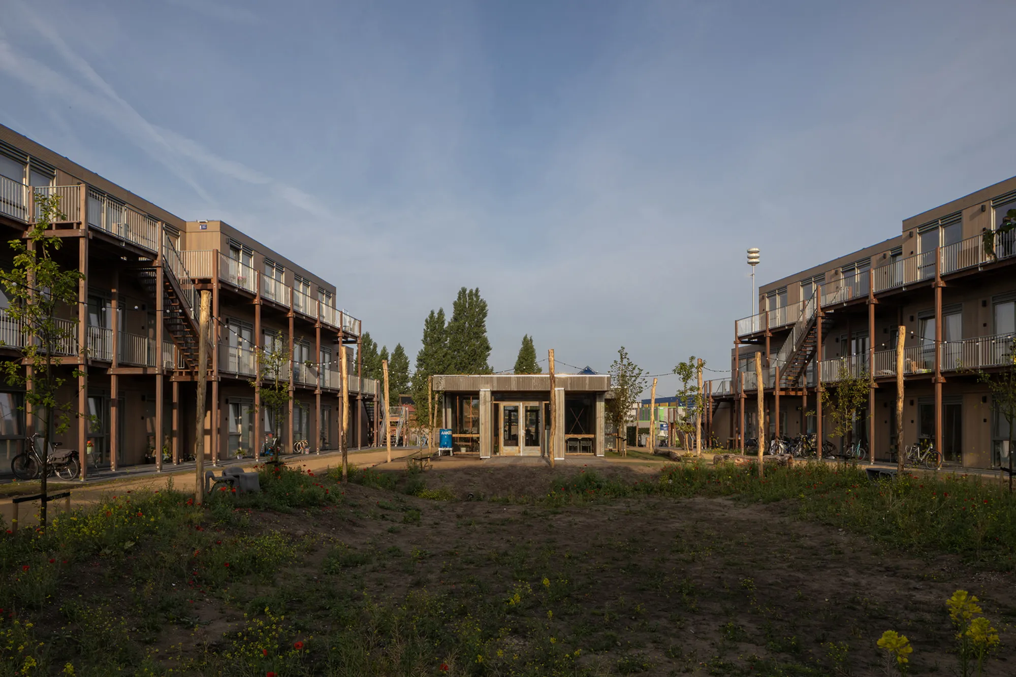 Circular Living Room and Temporary Housing by VLOT architecten: Sustainable, Community-Centered Living in Haarlem
