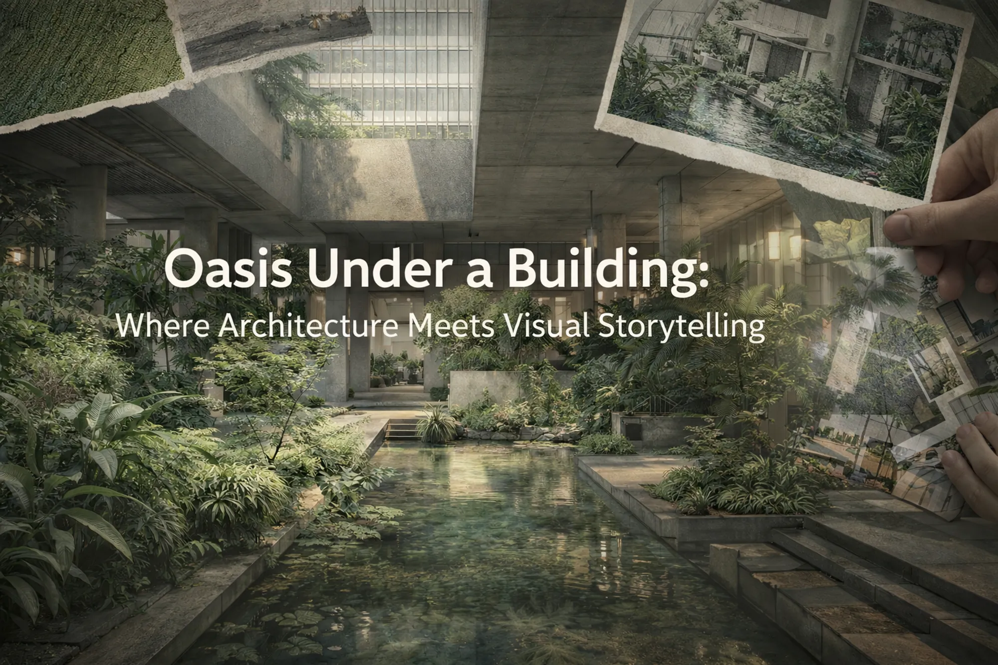 Oasis Under a Building: Where Architecture Meets Visual Storytelling