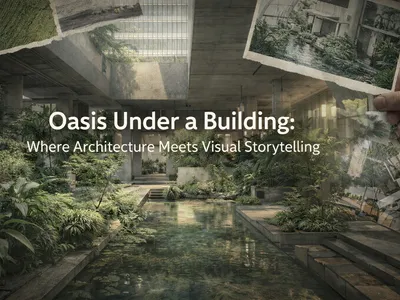 Oasis Under a Building: Where Architecture Meets Visual Storytelling