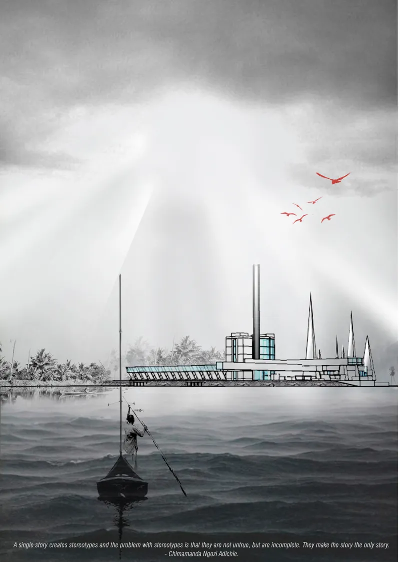 A threshold between land and sea, where architecture becomes a witness to silenced colonial histories.