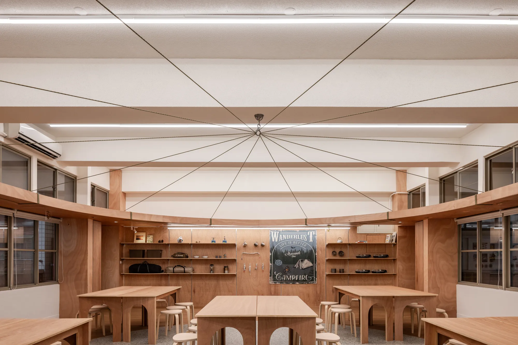 317studio Turns an 87 m² Classroom into a Forest Clearing for Scouts in New Taipei City