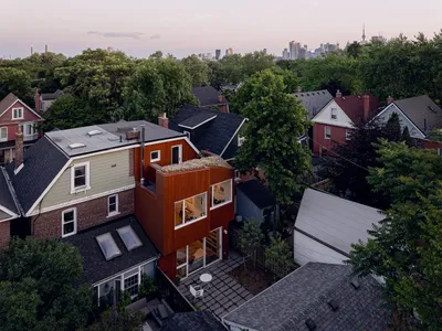 DoubleMint House by large [medium] design office: Innovative Residential Renovation in Toronto