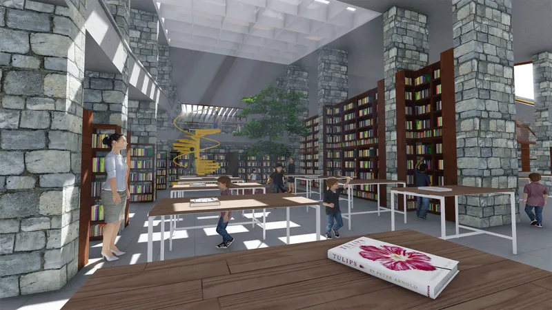 The library reimagined as an interactive learning space where exploration replaces silence.