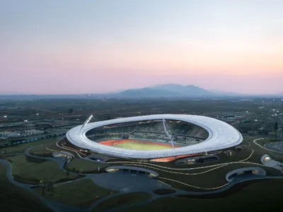 Quzhou Sports Park Unveils Its Iconic Stadium Designed by MAD Architects