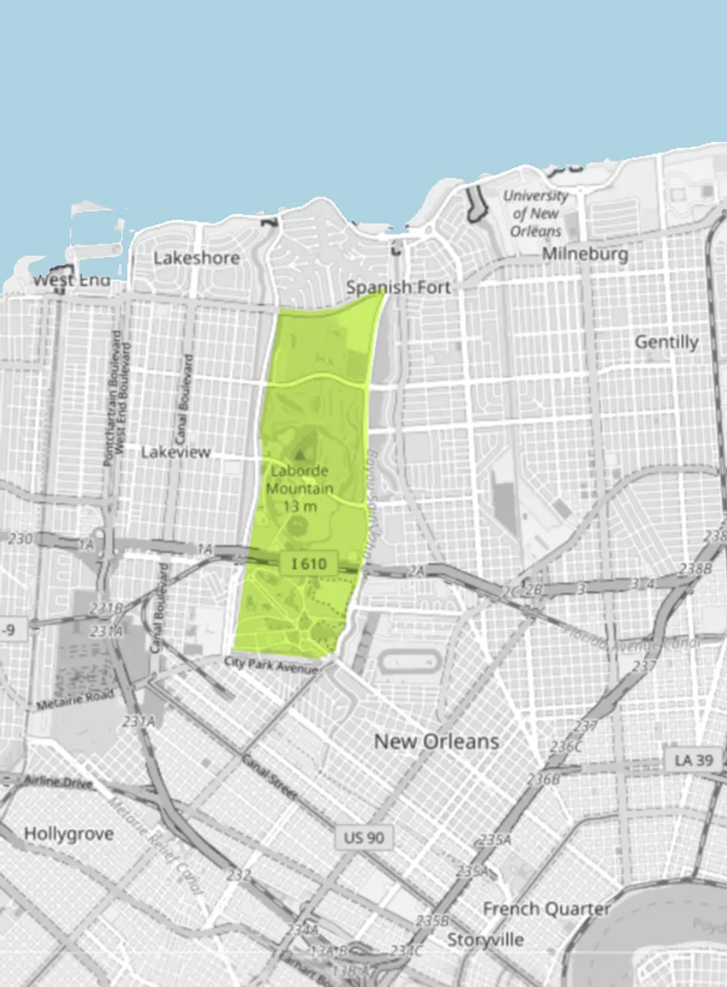 THE BIG SCALE CITY PLAN IN WHICH THE CITY PARK IS INDICATED