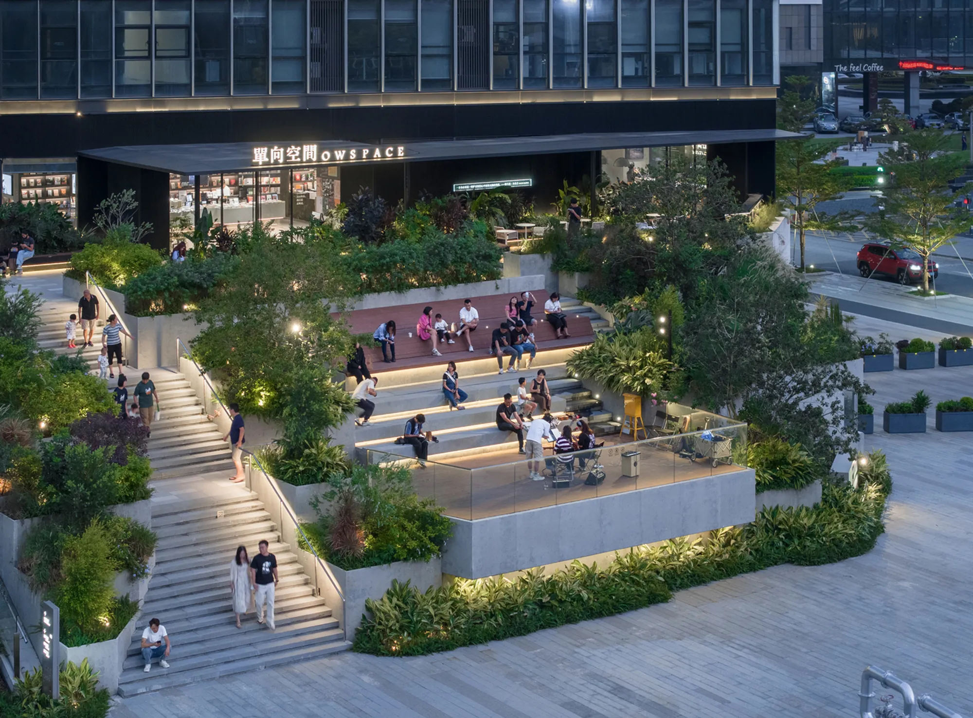 11ARCHITECTURE Turns an Overlooked Ramp into a Community Living Room for 30,000 Midea Employees in Foshan
