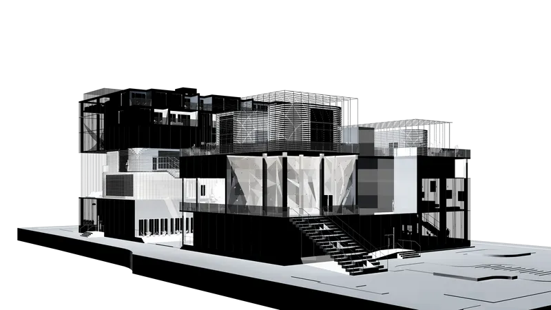 a square and a dynamic space