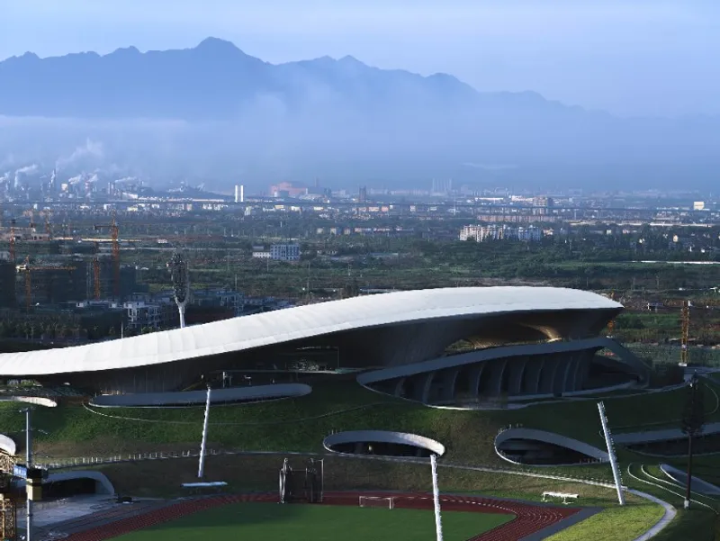 Quzhou Stadium, photography by Arch Exist