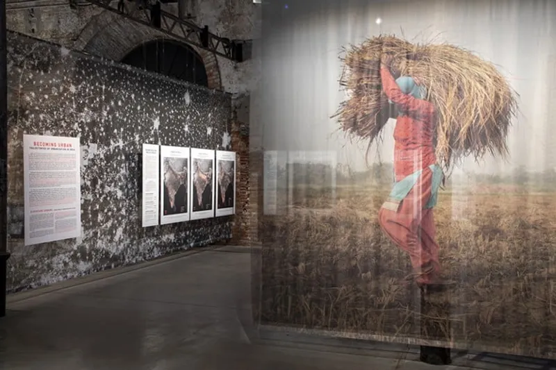 Becoming Urban: Trajectories of Urbanisation in India, 2021 - Rahul Mehrotra; Sourav Kumar Biswas; GSD, Harvard UniversityPhoto by Marco Zorzanello - Courtesy of La Biennale di Venezia