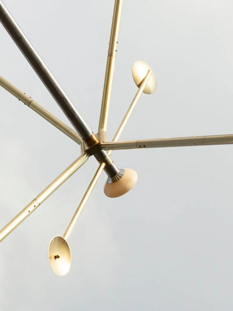 A detail of the pavilion’s structure, featuring stainless steel and polished, anodised aluminium. Photography courtesy of © Studio Bouroullec.