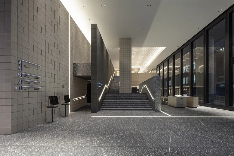 Entrance guide © Satoshi Asakawa