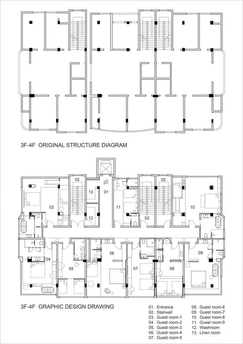 3-4 floor plan © Size Design Studio