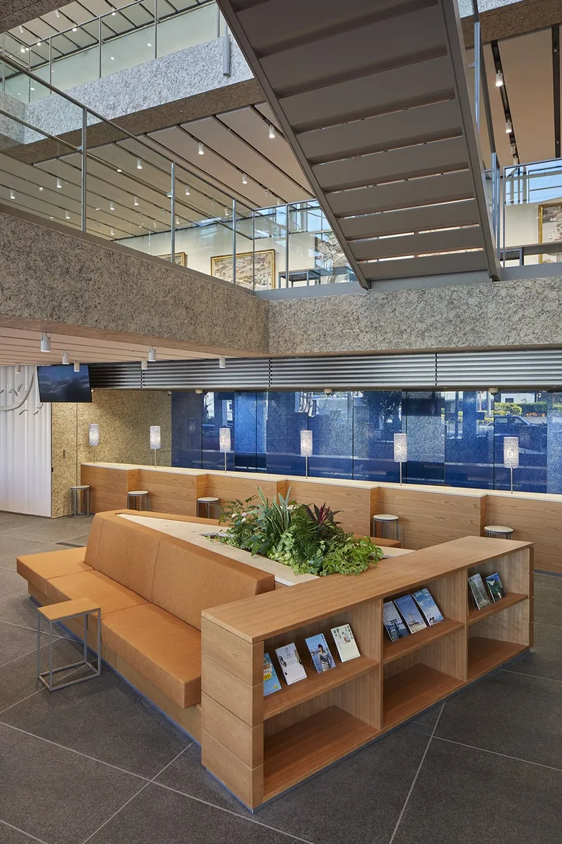 The furniture is made of wood from Tokushima Prefecture © Suzuki Bunjin Photo Office
