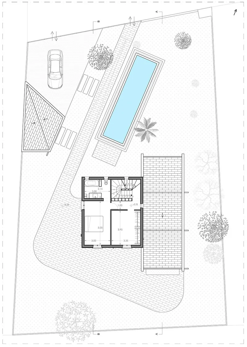 Second floor plan © Alexis Papadopoulos Architectural Practice