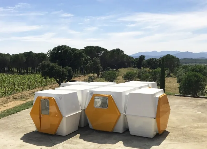 Anja Blomstedt and George Candilis, Hexacube living modules, 1972 © Gallery Clément Cividino &amp; Terra Remota.
