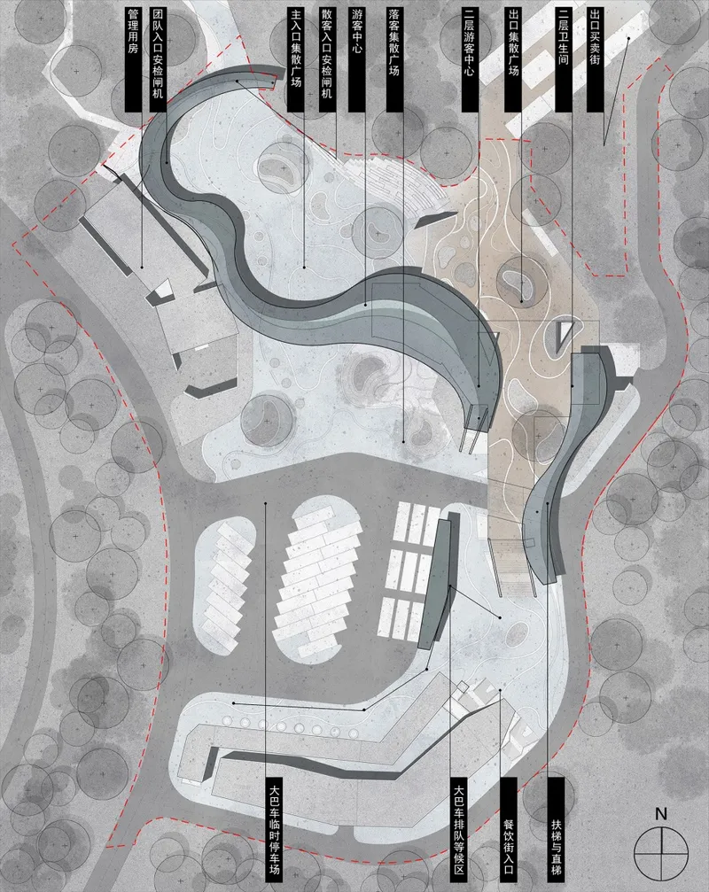 General map of the Great Falls Visitor Center © Shimizu Aipai
