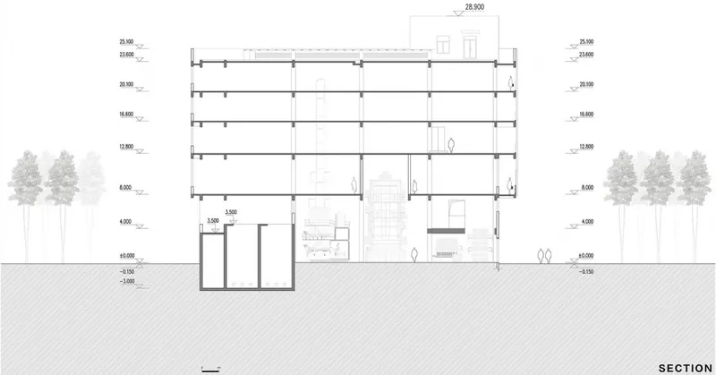 Cross section ©Dagou Architectural Design