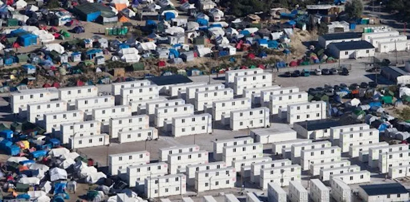 A view of migrated people living in tents