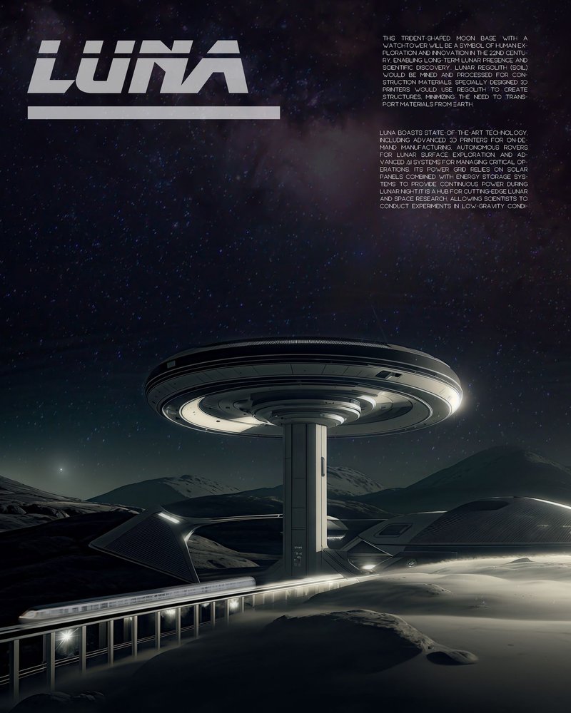 People's Choice Award entry of Moon Base 2124 : Luna by Dev Joshi, Tanishq Solanki, Devanga Phukan, &amp; Lokakshi Katara