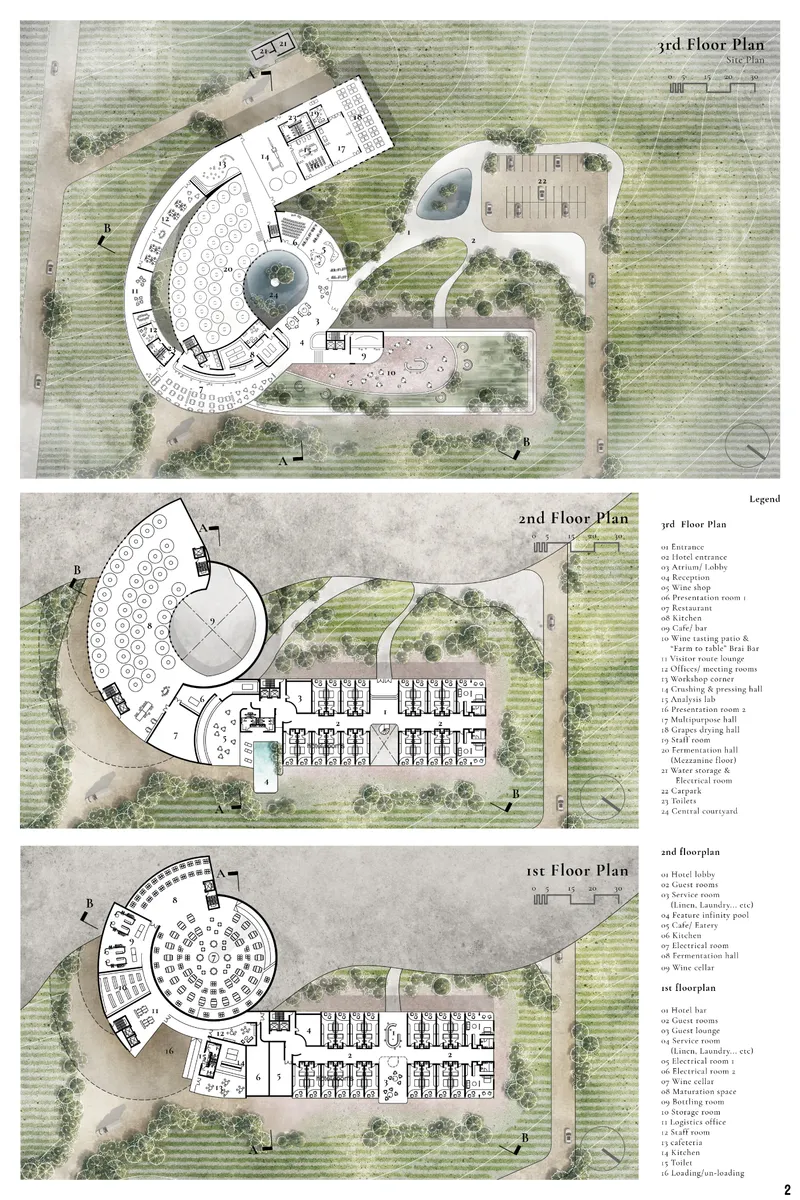 Presentation board for Architectural Drawing of the project "Perfect Blend" by Tee seng teck &amp; Joanne Tiaw