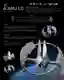 This architectural presentation board showcases a futuristic space colony concept named A'aru 1.0, i