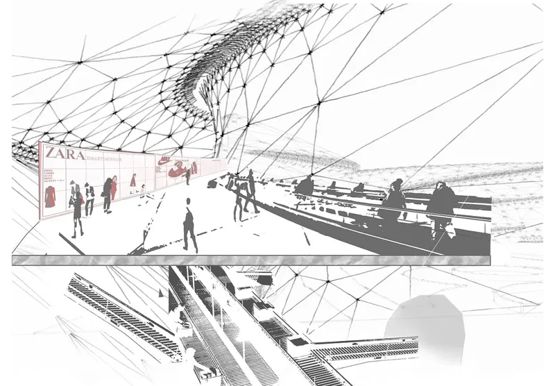 Retail reimagined: where technology weaves through the fabric of futuristic shopping.