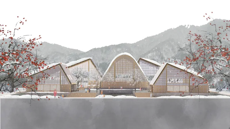 Kibo no Sakura Cultural Center embodies hope and cherry blossoms, engaging Shirakawa's youth and tourists.