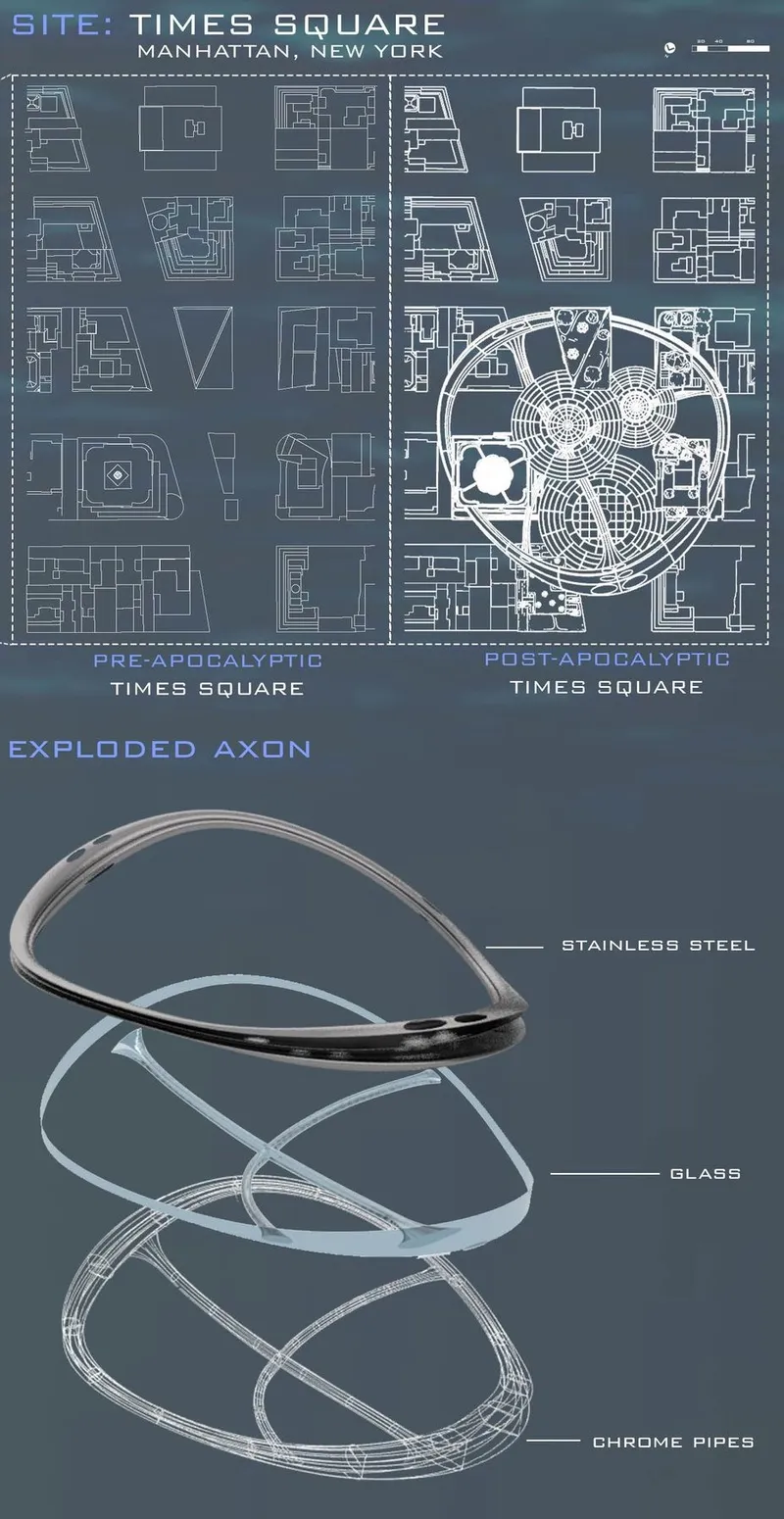 Times Square's transformation: a fusion of steel and hope.