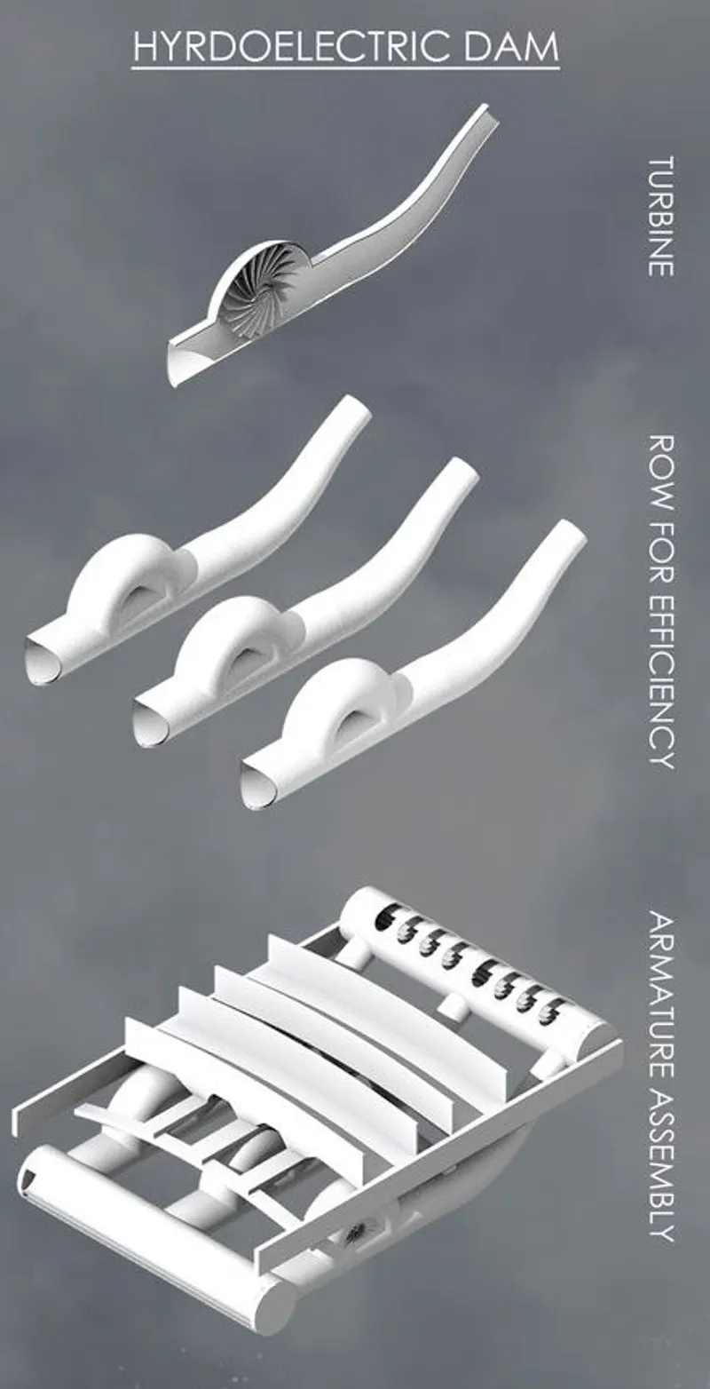 Eco-friendly hydroelectric power innovation.