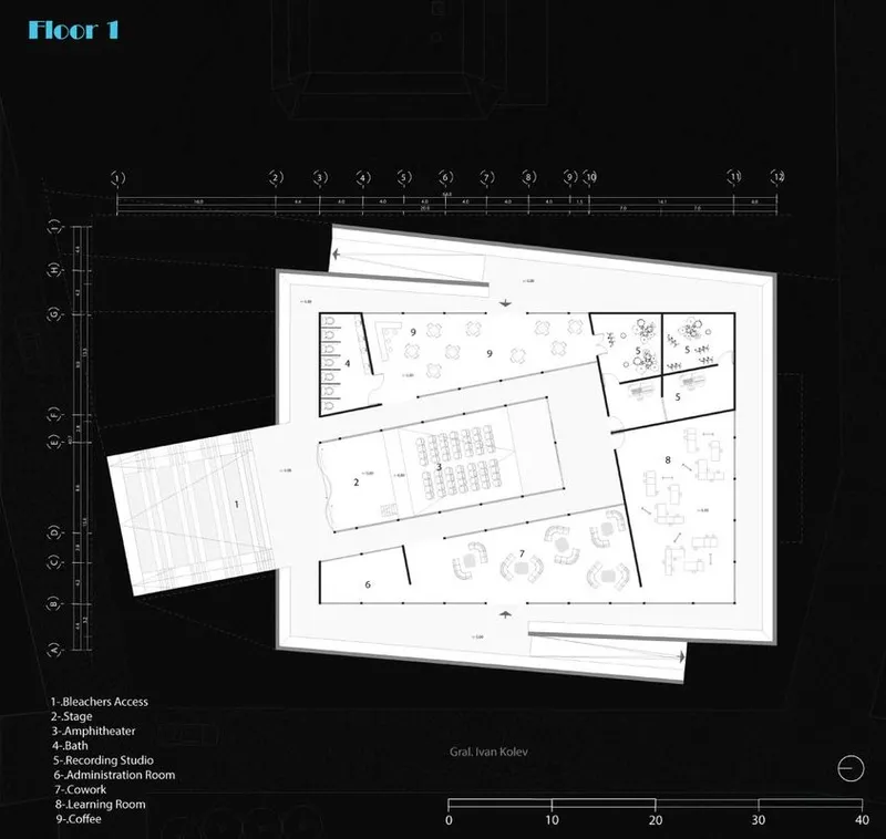 Innovative floor plan for dynamic cultural engagement.