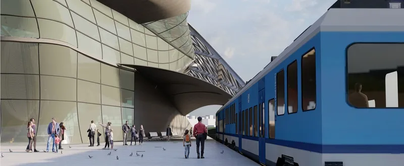 Commute Reimagined: Urban Flow Meets Architectural Wave.