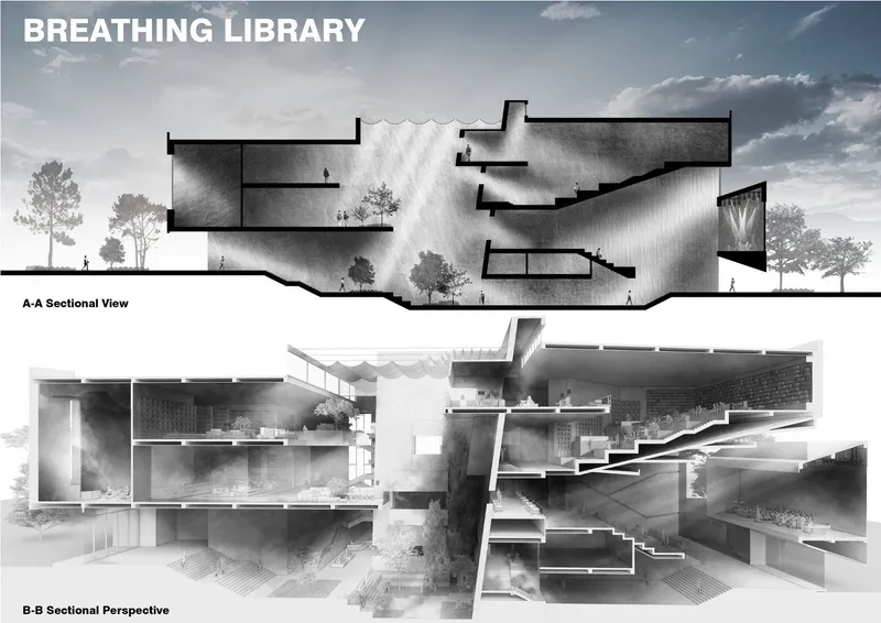 Architectural harmony, cutting through the landscape.