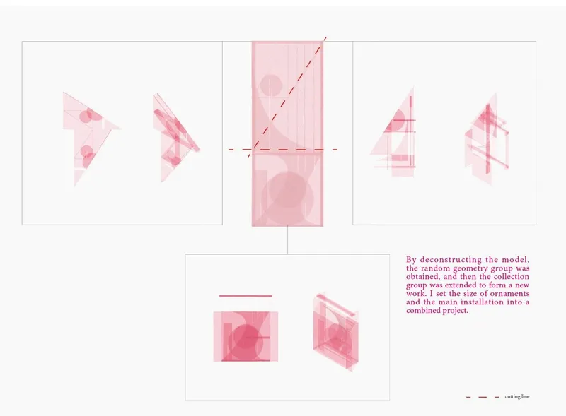 Geometric abstraction: crafting spatial narratives through form.