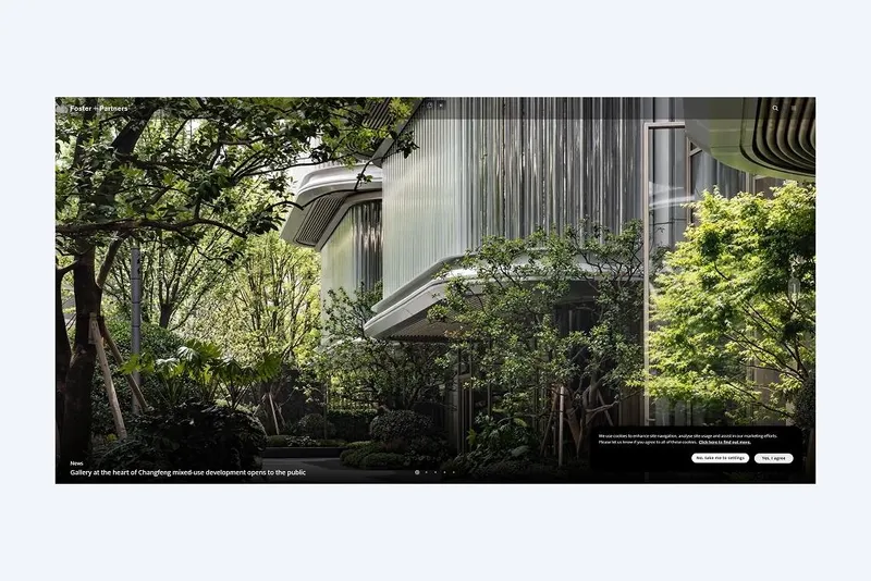 Foster + Partners: research and publications sit alongside project work.