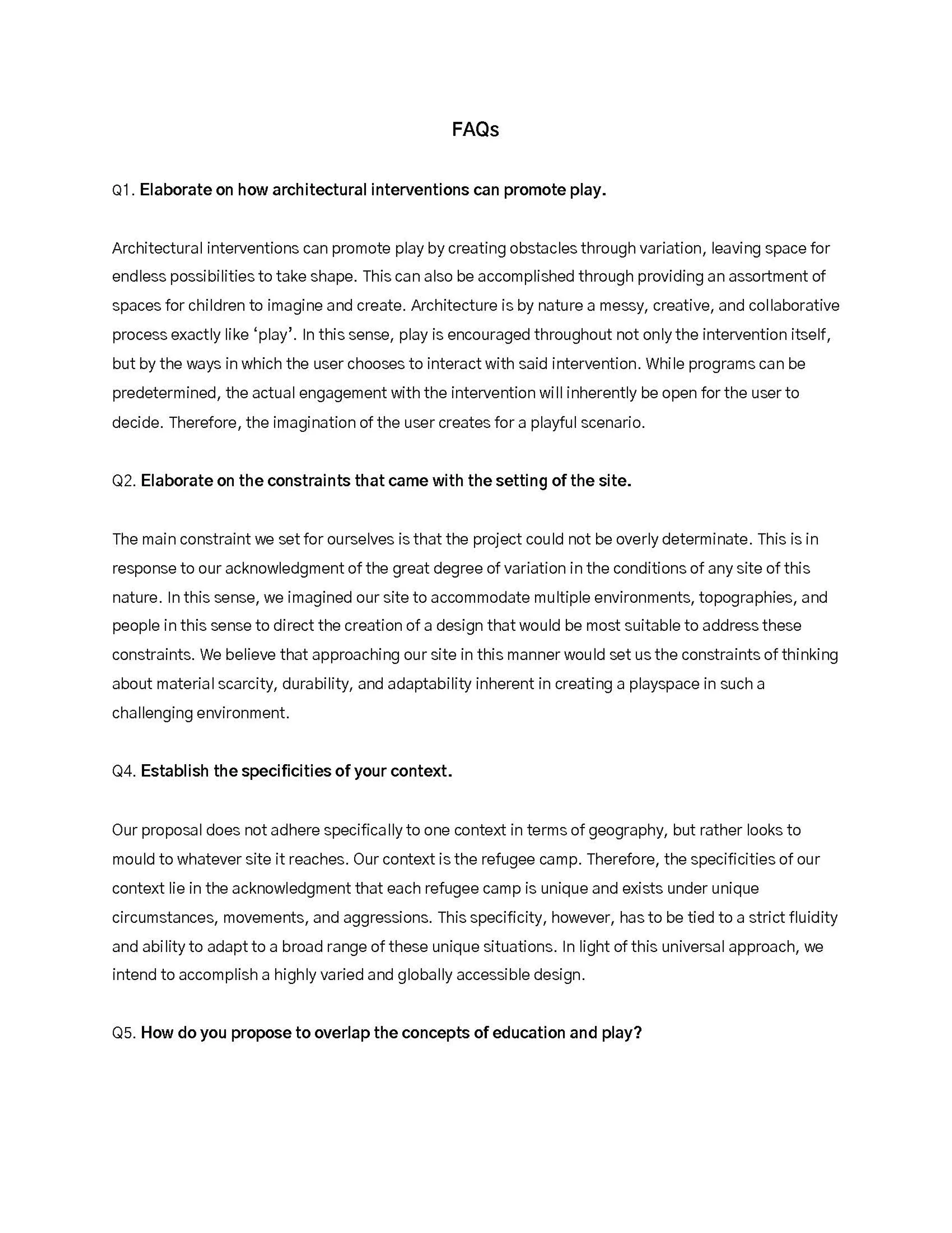 FAQs