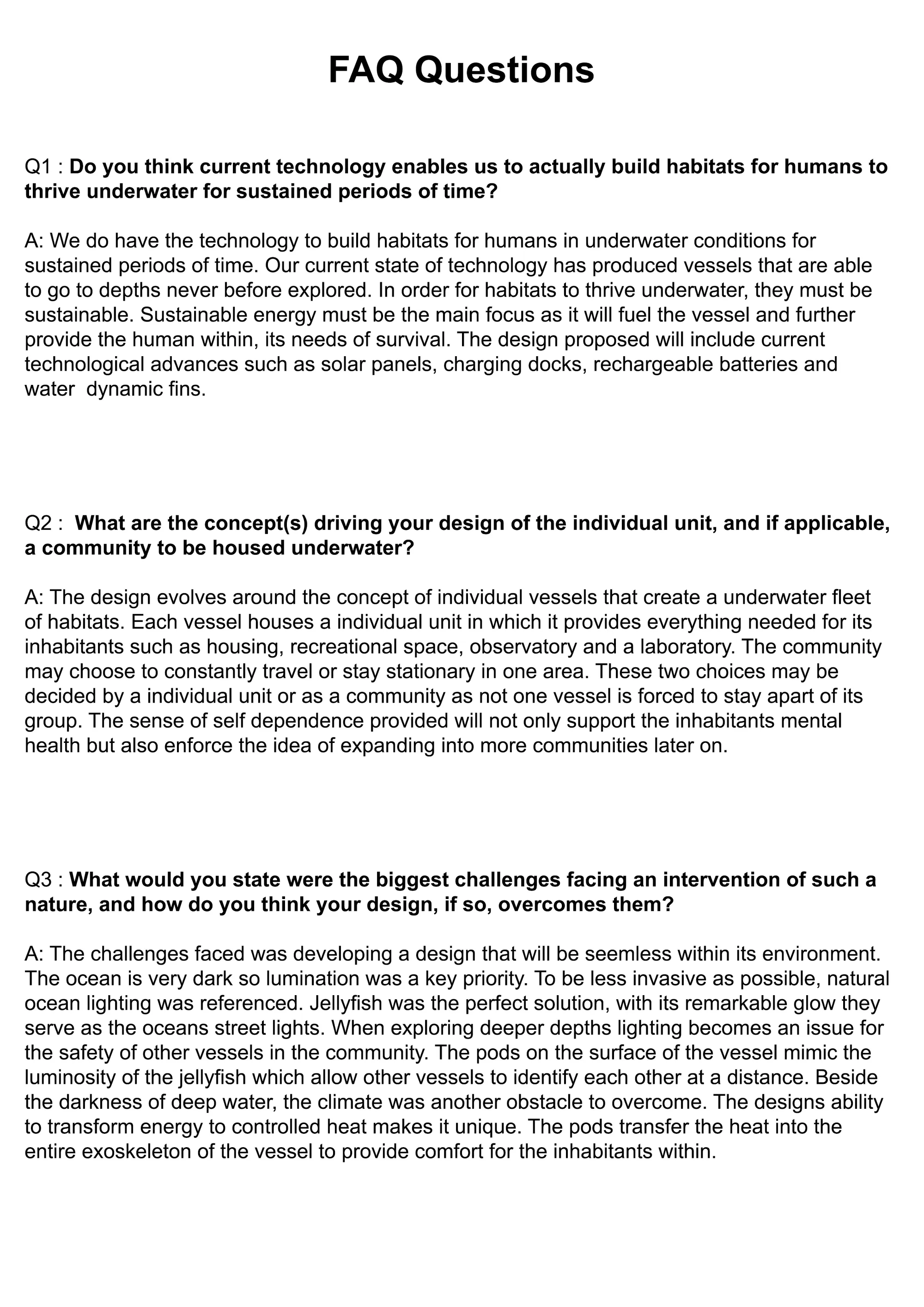 FAQ Questions 1