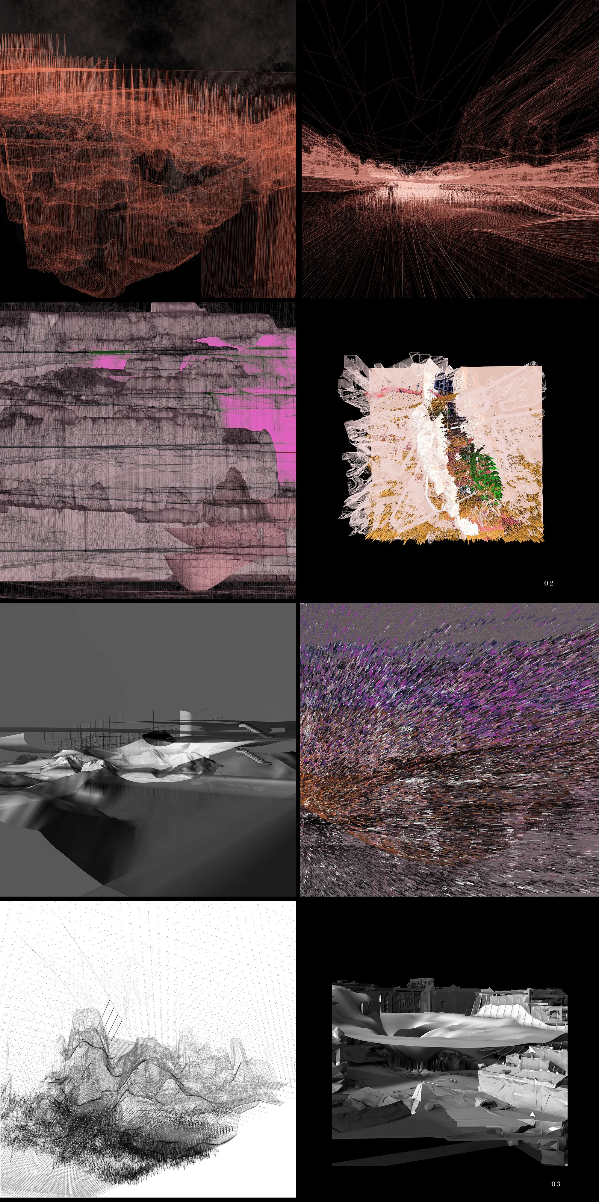 Abstract images of the context. Landscapes.