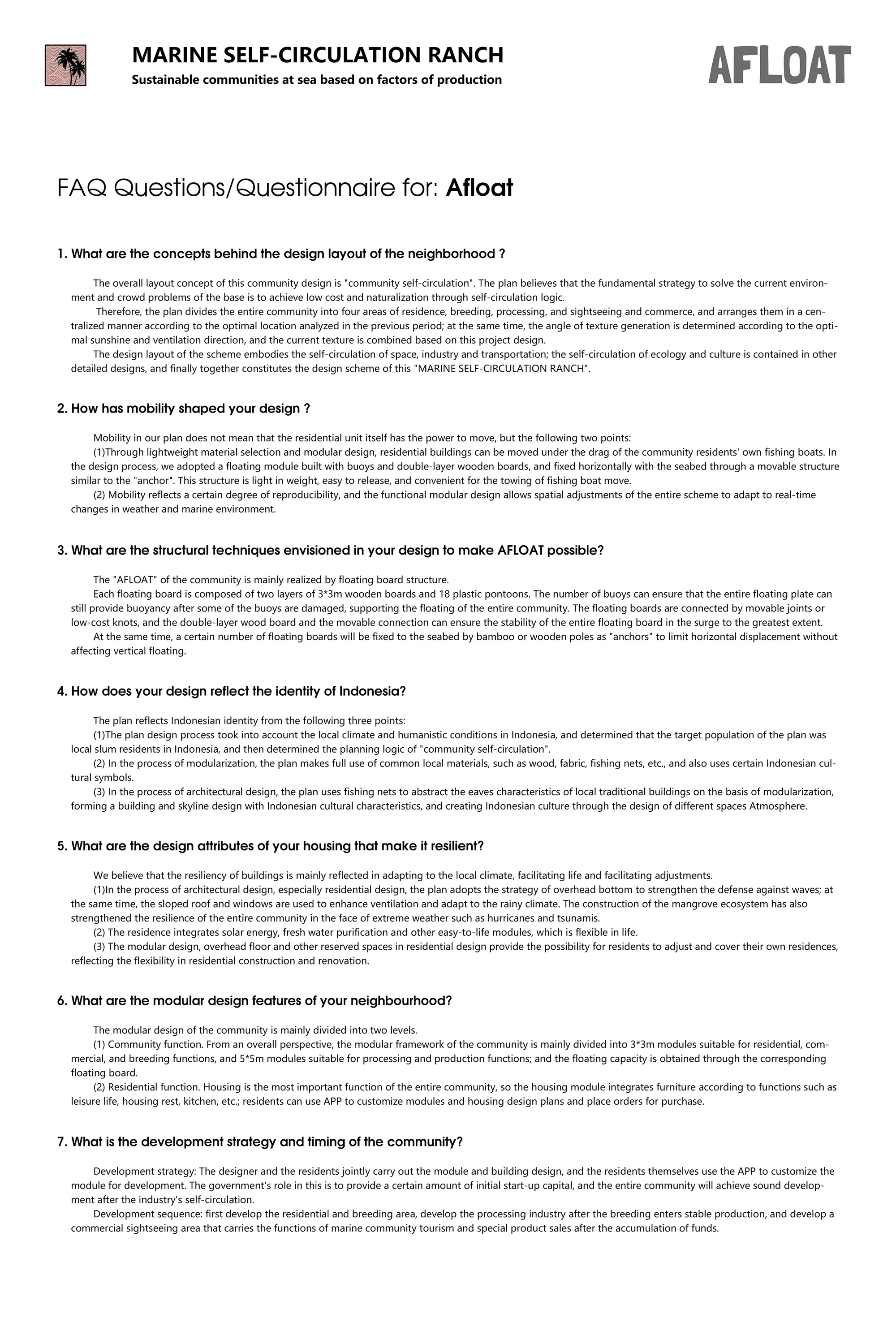 AFLOAT-Marine Self-Circulation Ranch-FAQ
