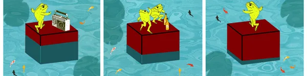 The Dancing Cubes in the Water 