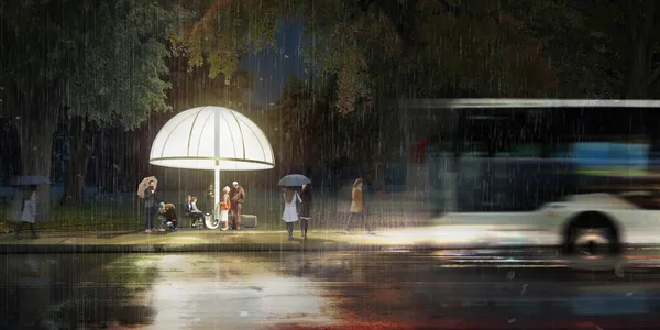 Umbrella Baus-stop