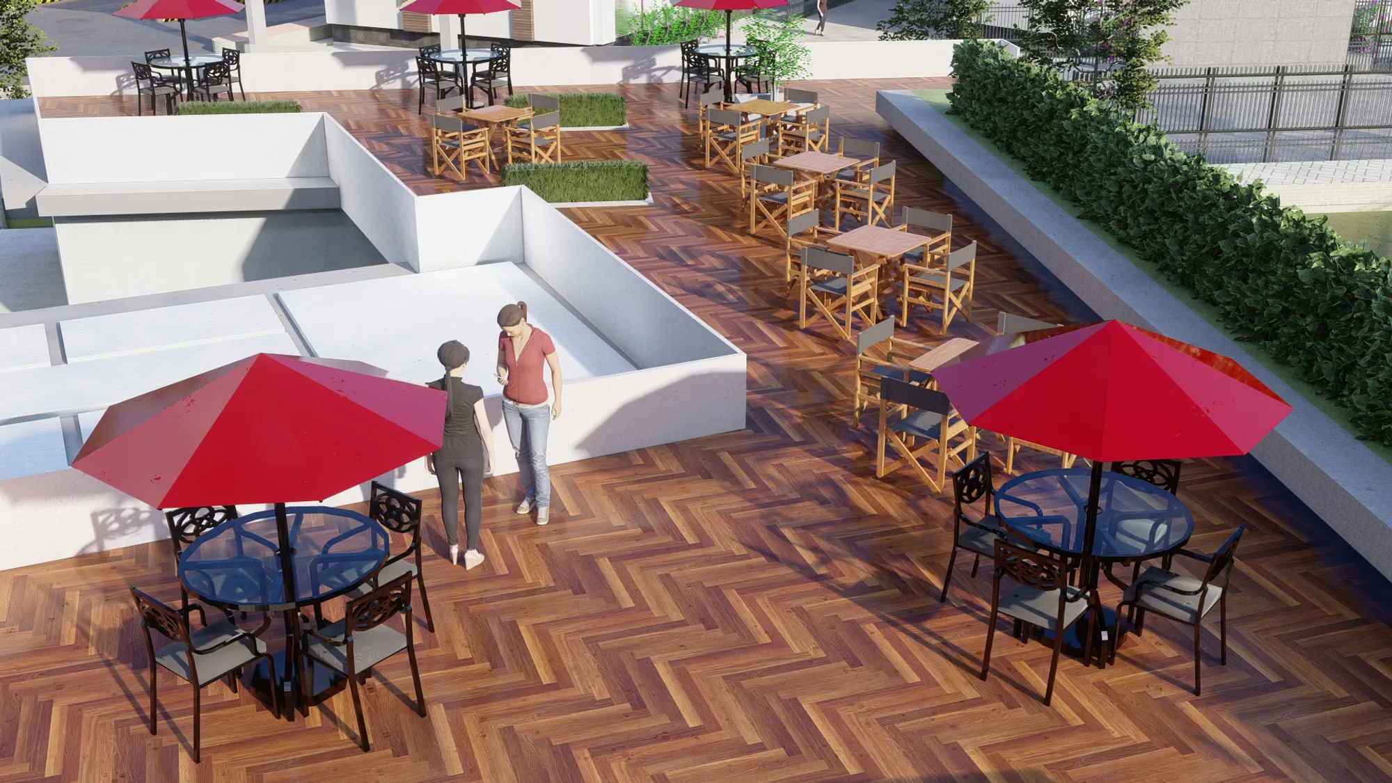 Roof top restaurant at food street