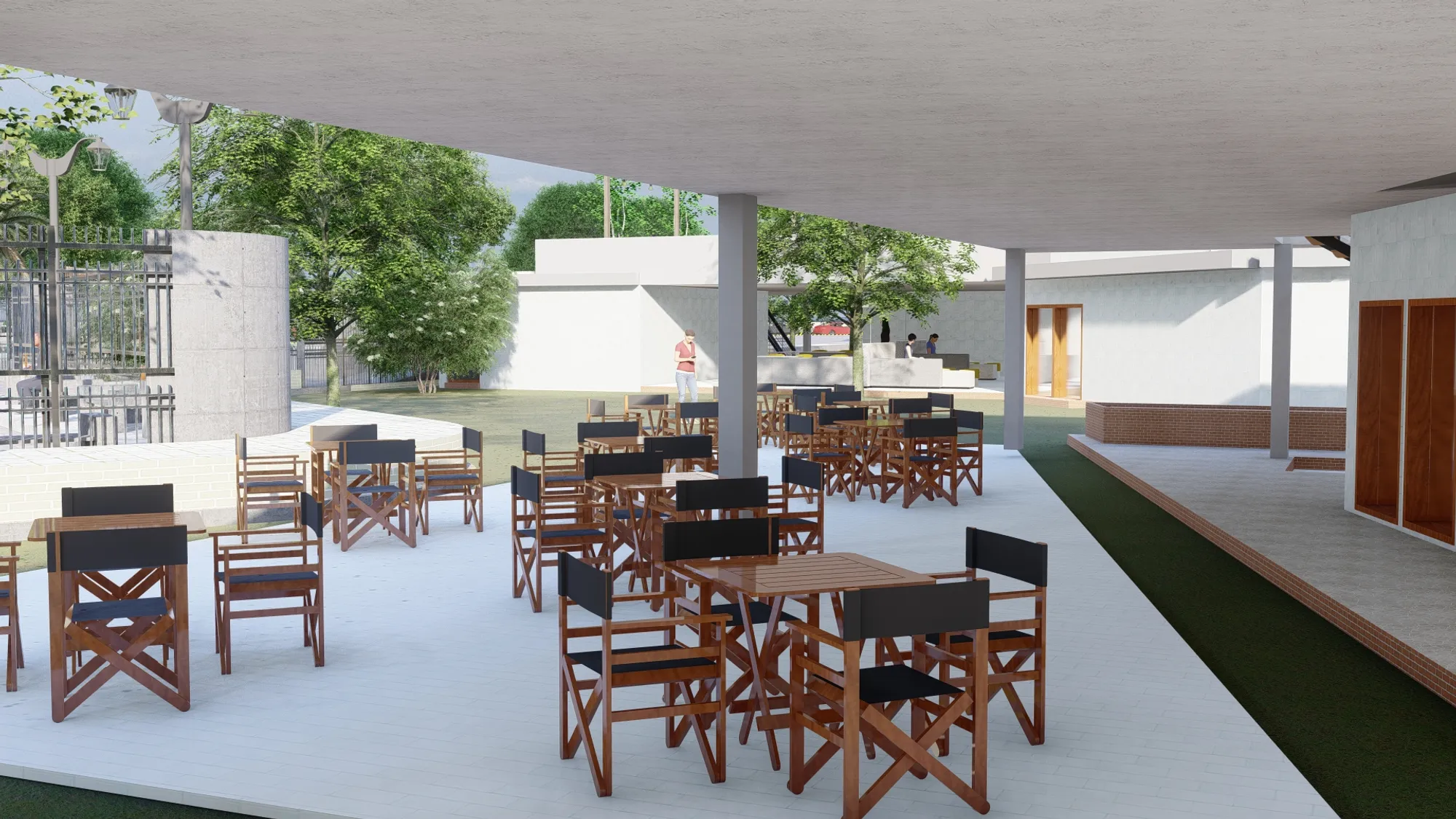 informal cafeteria seating for students