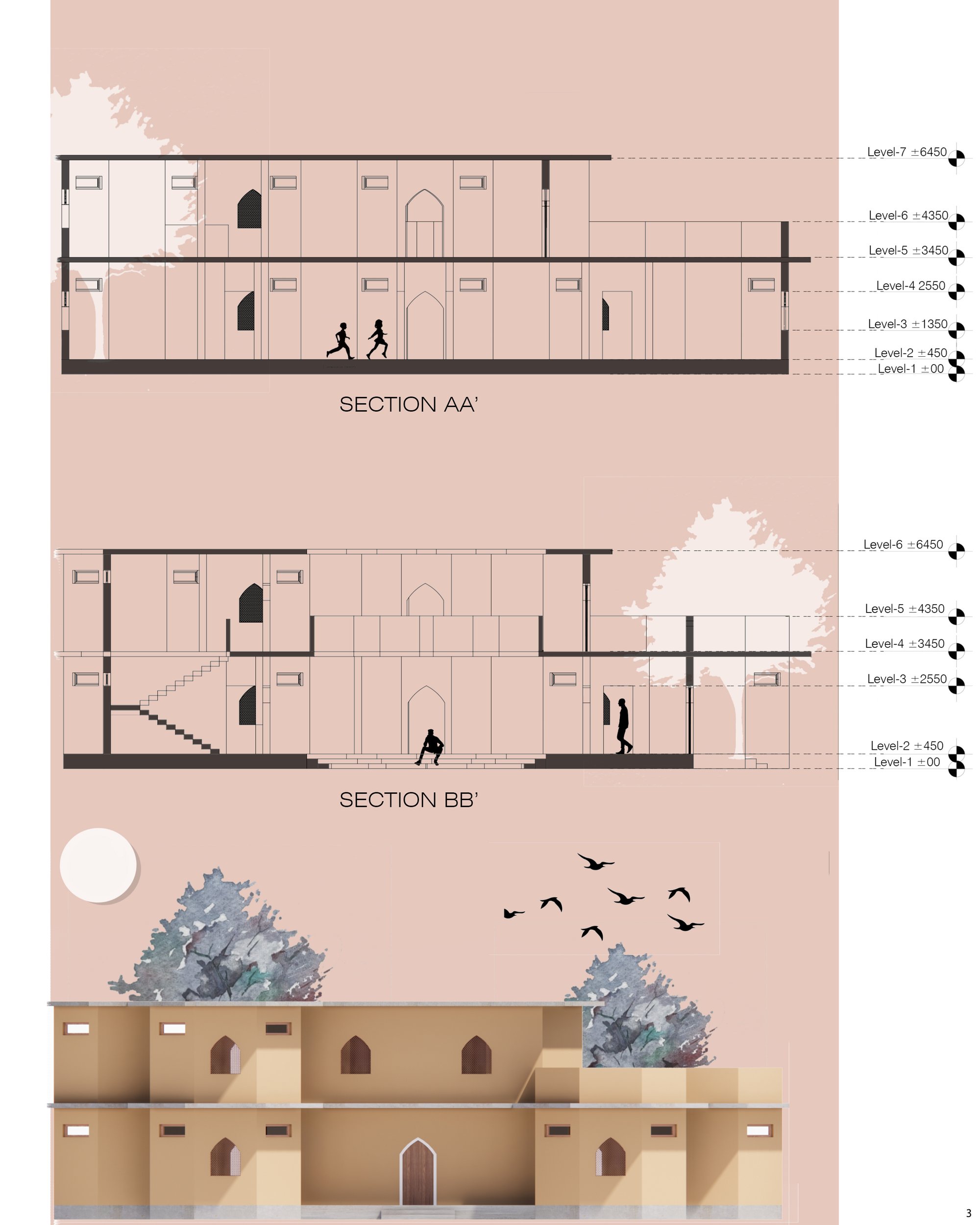 Section and elevation