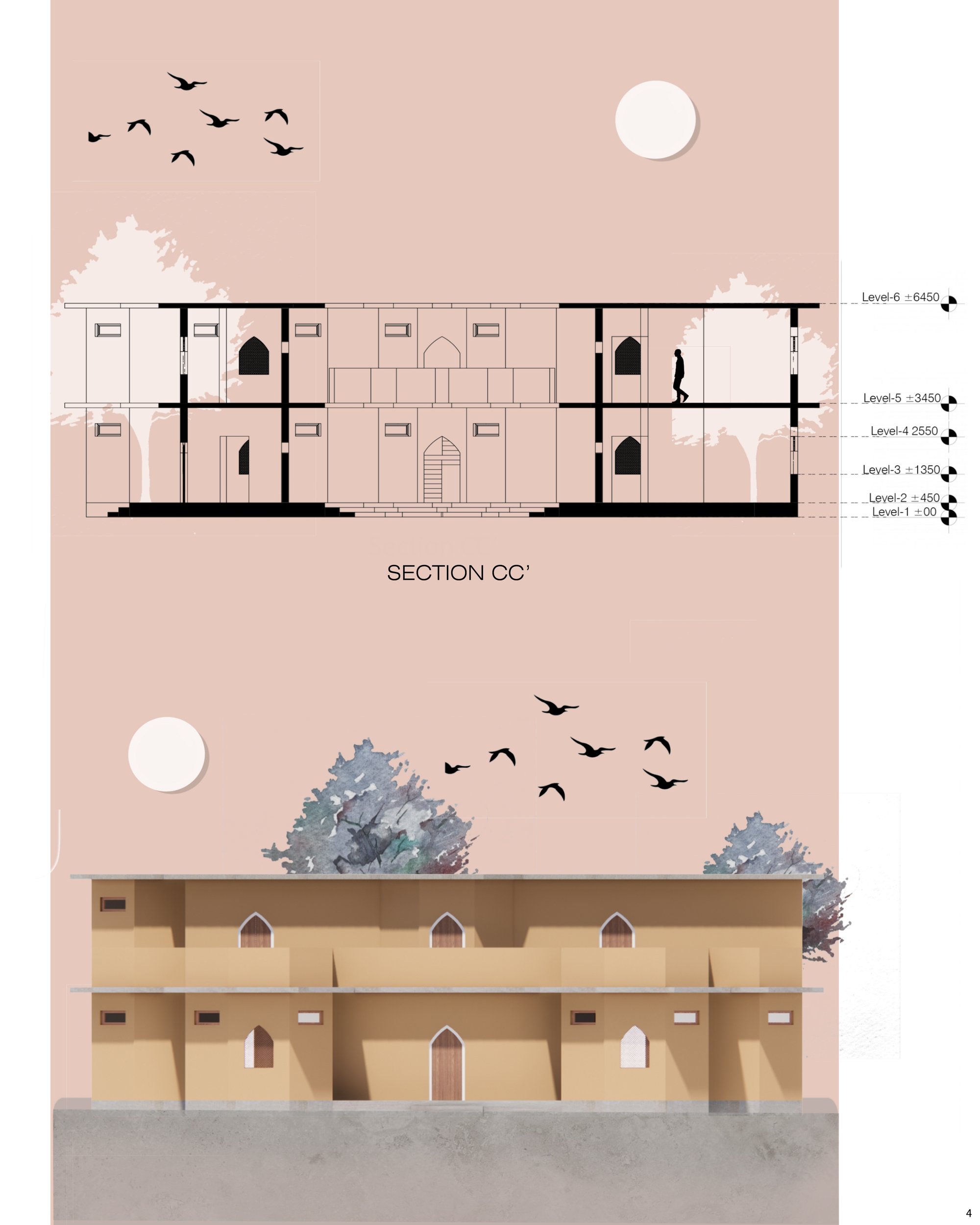 Section and elevation