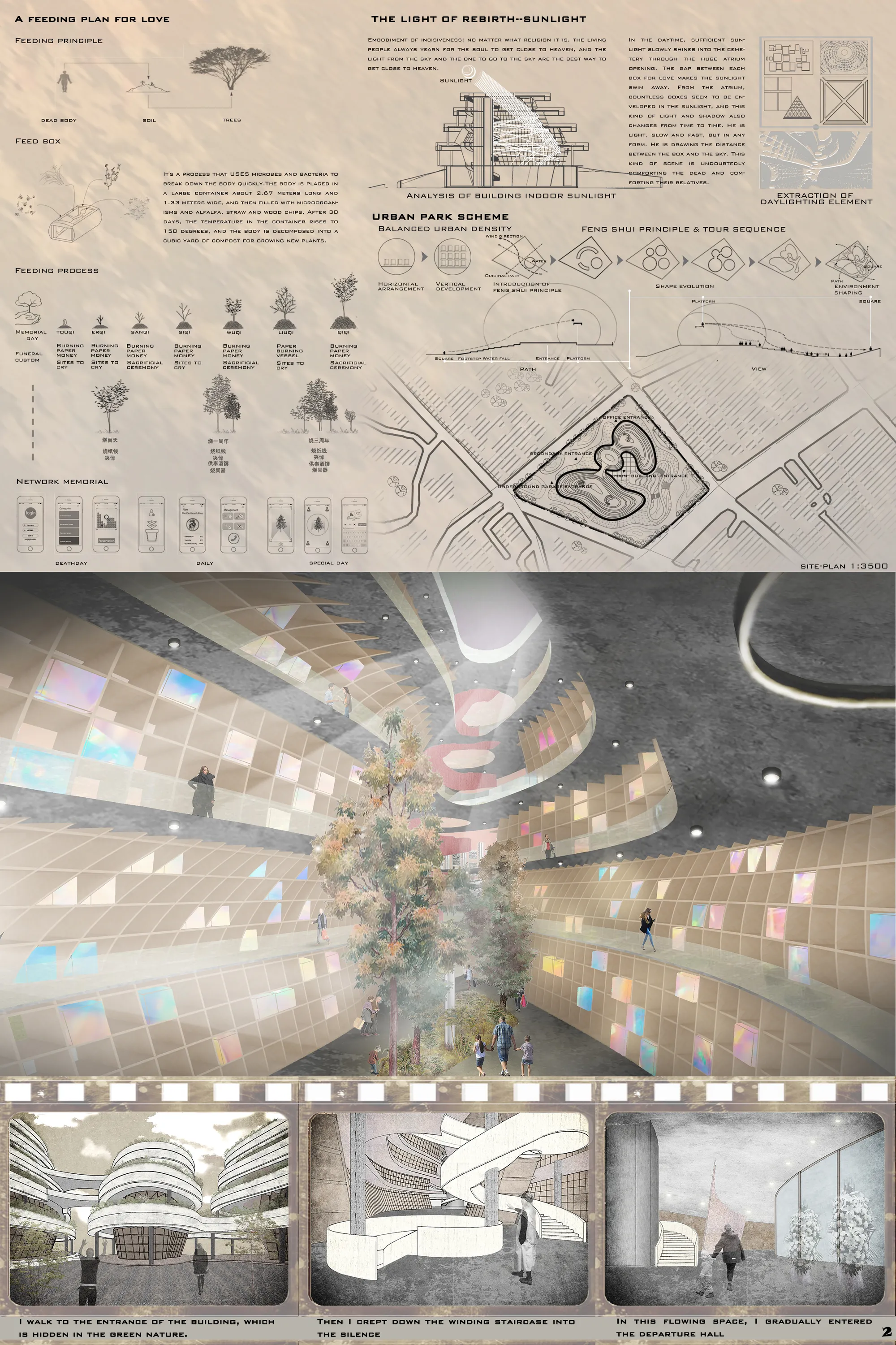 The Light of Rebirth -- Urban Cemetery Design 