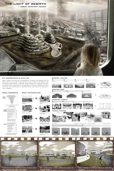 the light of rebirth --urban cemetery design 01