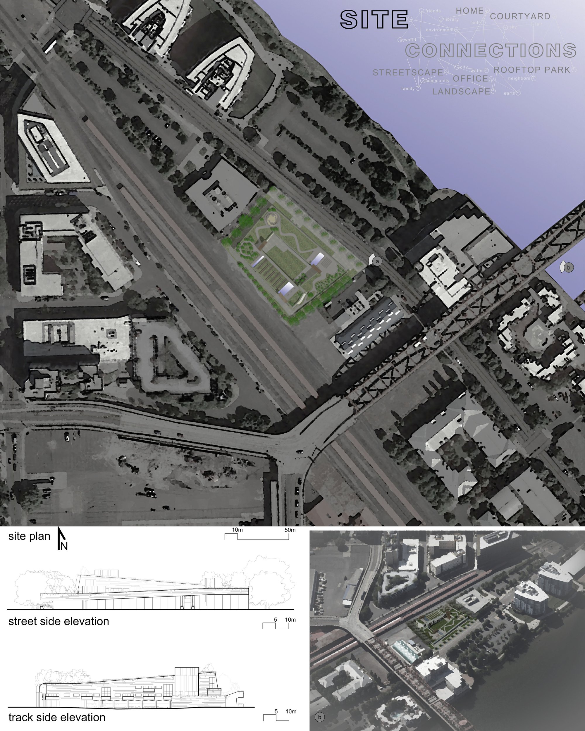 Site Plan and Public Elevations